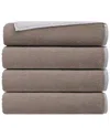 Depera Home Double Face Set Of 4 Turkish Wash Towels In White