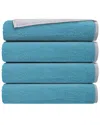 Depera Home Double Face Set Of 4 Turkish Wash Towels In White