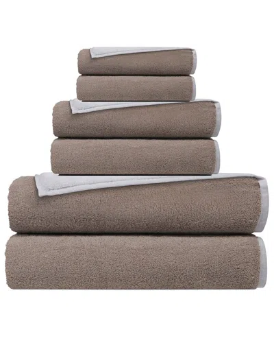 Depera Home Double Face Set Of 6 Turkish Towels In White
