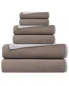 Depera Home Double Face Set Of 6 Turkish Towels In White