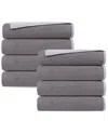 Depera Home Double Face Set Of 8 Turkish Hand Towels In White