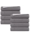 Depera Home Double Face Set Of 8 Turkish Hand Towels In White