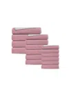 Depera Home Double Faced 16-piece Reversible Turkish Towel Set In White Blush
