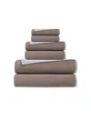 Depera Home Double Faced 6-piece Turkish Towel Set In White Beige