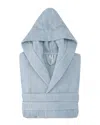 Depera Home Enchante Home Hooded Turkish Cotton Bathrobe In Blue