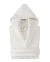 Depera Home Enchante Home Hooded Turkish Cotton Bathrobe In Cream