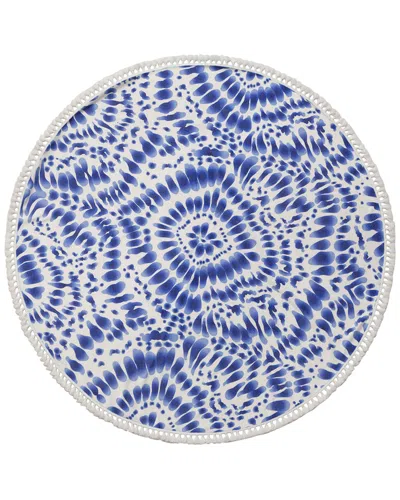 Depera Home Enchante Home Indigo Round Beach Towel In Blue