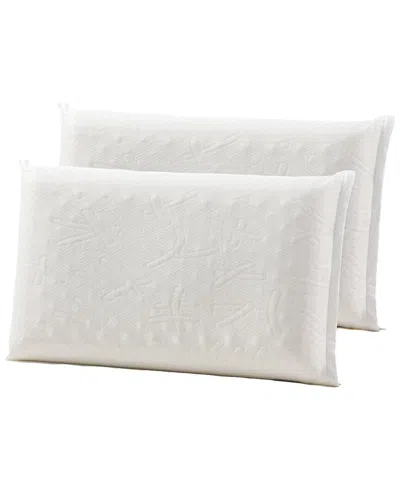 Depera Home Enchante Home Set Of 2 Visco Memory Foam Pillows In White