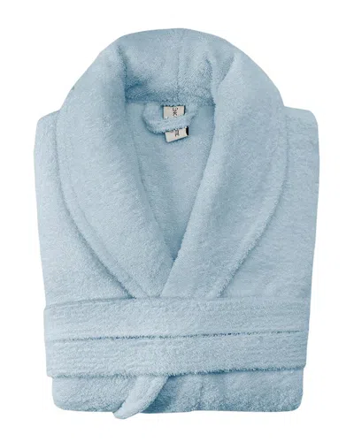 Depera Home Enchante Home Shawl Turkish Cotton Bathrobe In Blue
