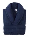 Depera Home Enchante Home Shawl Turkish Cotton Bathrobe In Navy