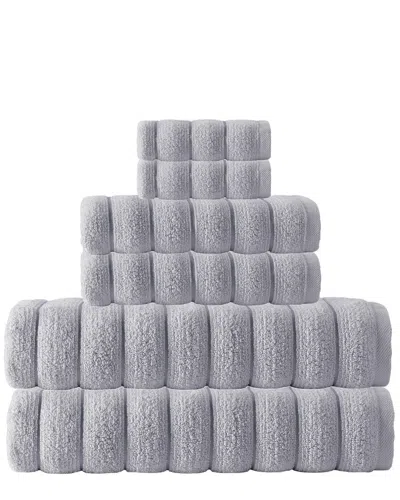 Depera Home Enchante Home Vague Zero Twist 6pc Turkish Cotton Towel Set In Gray