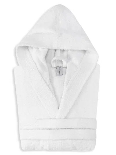 Depera Home Hooded Turkish Cotton Bathrobe In White