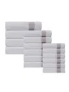 Depera Home Pera 16-piece Striped Turkish Towels Set In Beige
