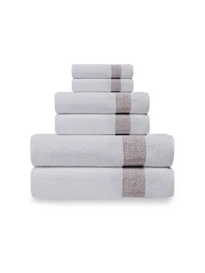 Depera Home Pera 6-piece Striped Turkish Towels Set In Beige