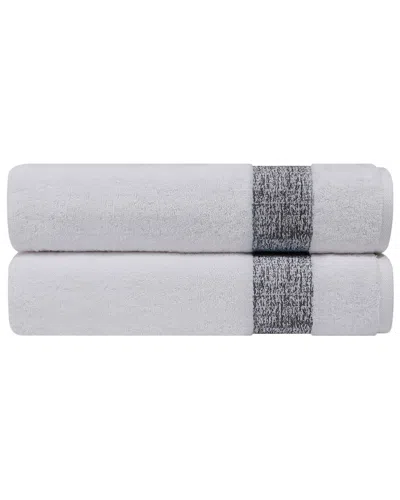 Depera Home Pera Set Of 2 Turkish Bath Sheets In Grey