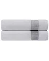 Depera Home Pera Set Of 2 Turkish Bath Sheets In Silver