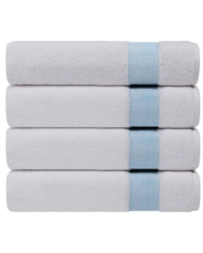 Depera Home Pera Set Of 4 Turkish Bath Towels In Blue