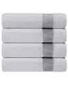 Depera Home Pera Set Of 4 Turkish Bath Towels In Silver