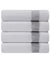 Depera Home Pera Set Of 4 Turkish Bath Towels In Silver