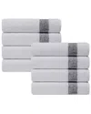 Depera Home Pera Set Of 8 Turkish Hand Towels In Grey