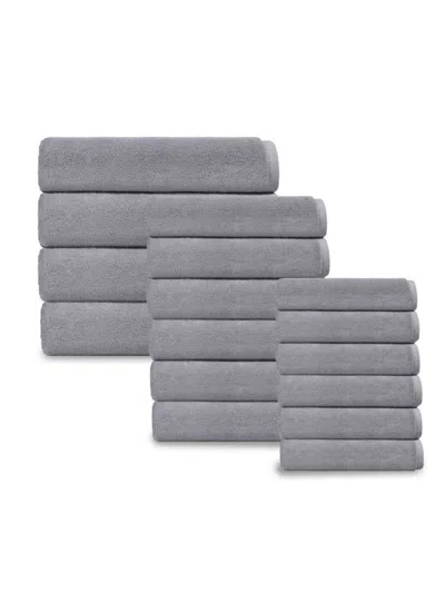 Depera Home Puresoft 16-piece Turkish Towel Set In Silver