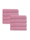 Depera Home Puresoft 8-piece Turkish Cotton Hand Towel Set In Pink