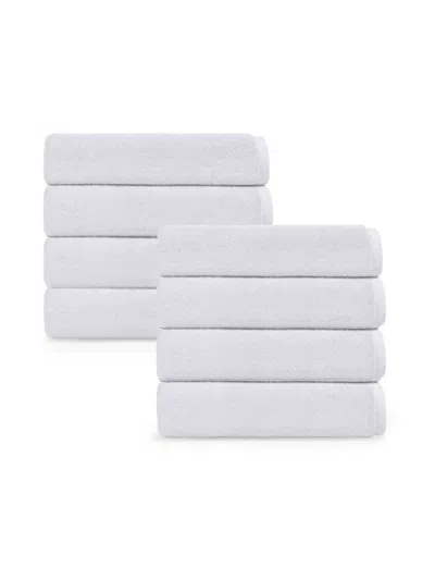 Depera Home Puresoft 8-piece Turkish Cotton Hand Towel Set In White
