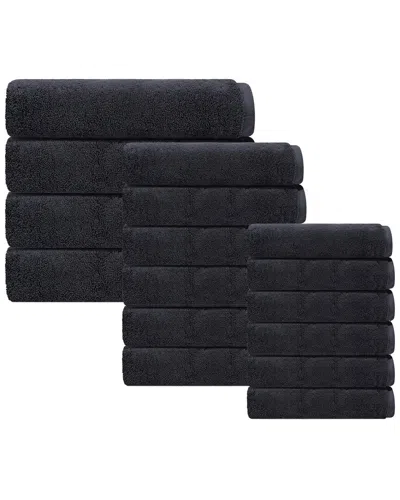 Depera Home Puresoft Set Of 16 Turkish Towels In Grey