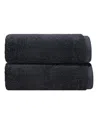 Depera Home Puresoft Set Of 2 Turkish Bath Mats In Grey