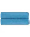 Depera Home Puresoft Set Of 2 Turkish Bath Sheets In Blue