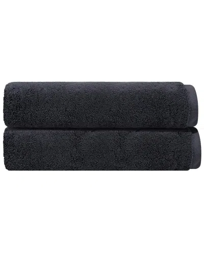 Depera Home Puresoft Set Of 2 Turkish Bath Sheets In Grey