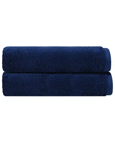 Depera Home Puresoft Set Of 2 Turkish Bath Towels In Blue