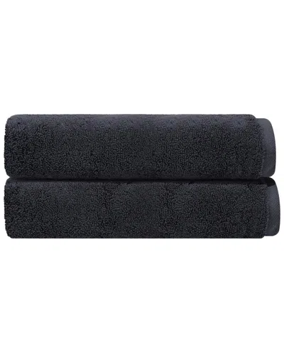 Depera Home Puresoft Set Of 2 Turkish Bath Towels In Grey