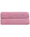 Depera Home Puresoft Set Of 2 Turkish Bath Sheets In Pink