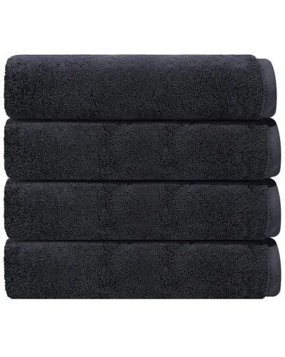 Depera Home Puresoft Set Of 4 Turkish Bath Towel In Grey