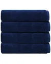 Depera Home Puresoft Set Of 4 Turkish Hand Towels In Blue
