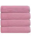 Depera Home Puresoft Set Of 4 Turkish Wash Towels In Pink