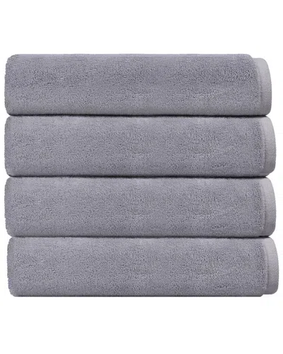 Depera Home Puresoft Set Of 4 Turkish Wash Towels In Gray