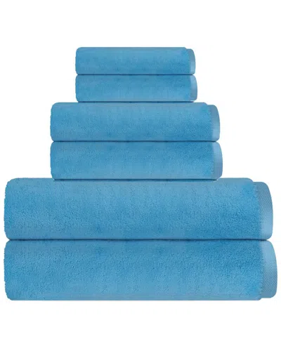 Depera Home Puresoft Set Of 6 Turkish Towels In Blue