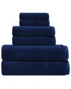 Depera Home Puresoft Set Of 6 Turkish Towels In Blue