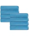 Depera Home Puresoft Set Of 8 Turkish Hand Towels In Blue