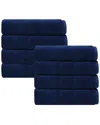 Depera Home Puresoft Set Of 8 Turkish Hand Towels In Blue