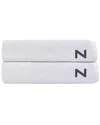 Depera Home Set Of 2 Puresoft Monogrammed Turkish Bath Sheets In White