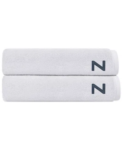 DEPERA HOME DEPERA HOME SET OF 2 PURESOFT MONOGRAMMED TURKISH BATH SHEETS