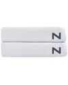 Depera Home Set Of 2 Puresoft Monogrammed Turkish Bath Sheets In White