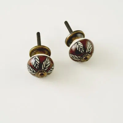 Depera Home Shea Ceramic Cabinet Knobs (set Of 2) In Multi
