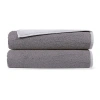 Depera Home Double Face Set Of 2 Turkish Bath Towels In Gray