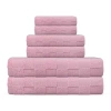 Depera Home Turkish Bath Towel Set In Pink