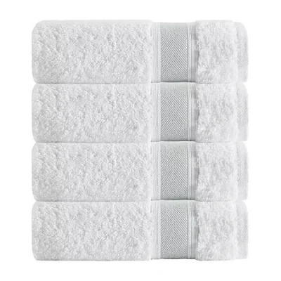 Depera Home Unique 4-pc. Quick Dry Bath Towel Set In White