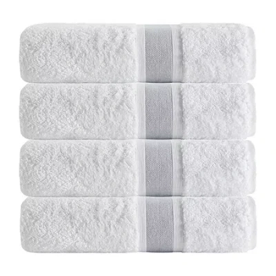 Depera Home Unique 4-pc. Quick Dry Bath Towel Set In White
